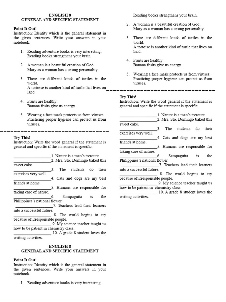 ENGLISH 8 - Activity | PDF | Language Arts & Discipline | Wellness