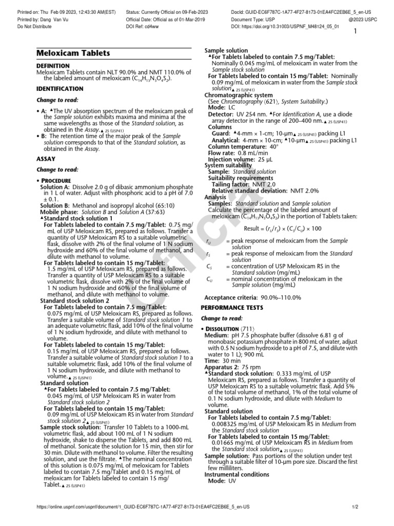 Meloxicam: Package Insert / Prescribing Info visual data 2