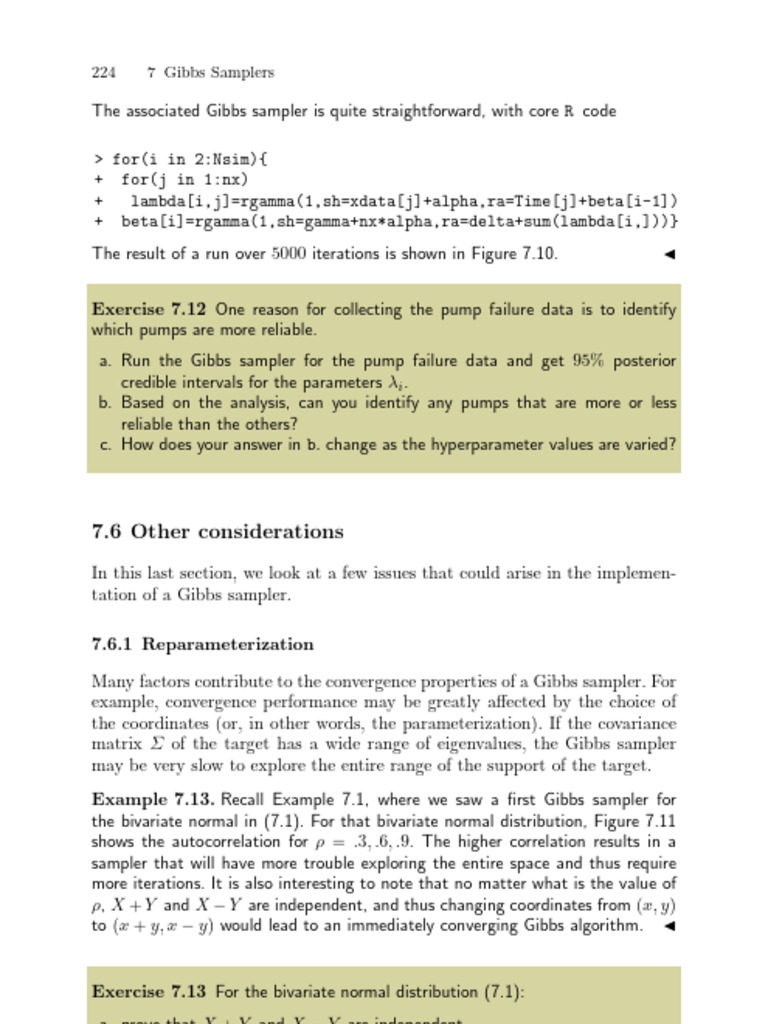 Advanced Gibbs Sampling Techniques | PDF | Variance | Statistics