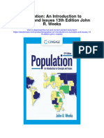 Population An Introduction To Concepts and Issues 13Th Edition John R Weeks All Chapter