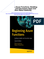 Beginning Azure Functions Building Scalable and Serverless Apps 2Nd Edition Rahul Sawhney 2 Full Chapter