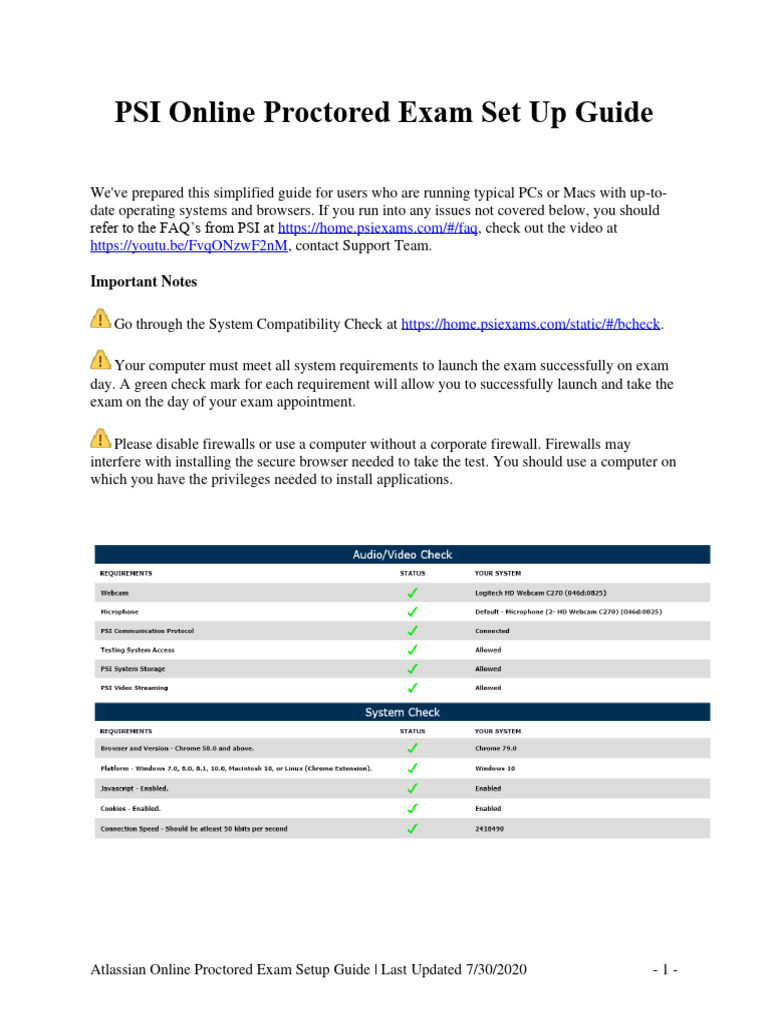 Atlassian Exam Proctoring Setup Guide | PDF | Computing | Software