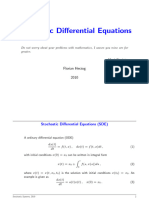Stochastic Differential Equations: Florian Herzog 2010