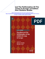 Download Populism And The Politicization Of The Covid 19 Crisis In Europe 1St Edition Edition Giuliano Bobba all chapter