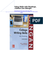 College Writing Skills With Readings 11Th Edition Zoe Albright Full Chapter