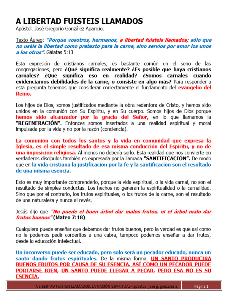 Libertad y Carnalidad en la Fe Cristiana | PDF | Pecado | Pablo el apóstol