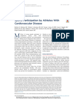 Sports participation by athletes with CVD