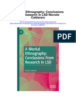 A Mental Ethnography Conclusions From Research in LSD Niccolo Caldararo Full Chapter