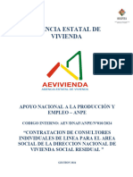 AGENCIA ESTATAL DE VIVIENDA (LA PAZ) PARA EL ÁREA SOCIAL