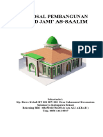 PROPOSAL PEMBANGUNAN Masjid Jami' AS-SAALIM - Ust. Ali Akbar