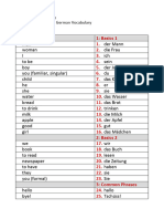 German Vocabulary