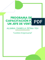 Programa de Capacitación para Jefe de Ventas - Daniella Zetina Yeh