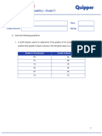 Worksheet III: Statistics & Probability - Grade 11