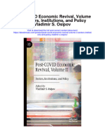 Post Covid Economic Revival Volume Ii Sectors Institutions and Policy Vladimir S Osipov All Chapter