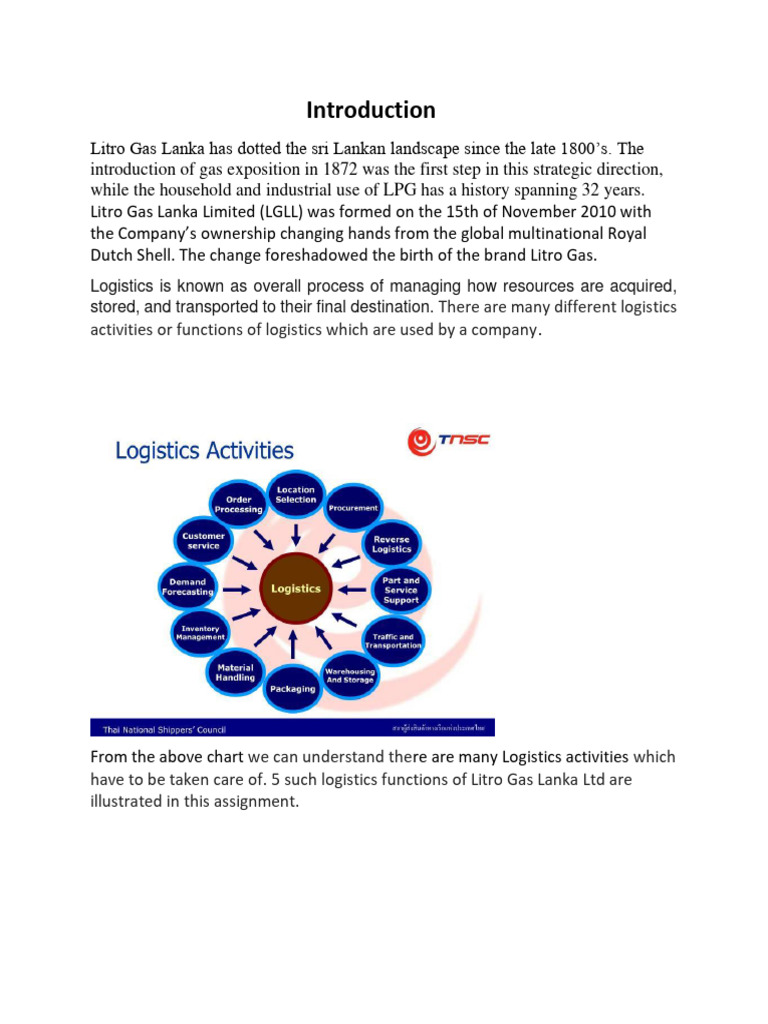 Logistics Management at Litro Gas Lanka | PDF | Warehouse | Logistics