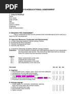 SPED Assessment