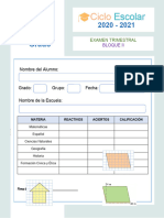 Examen Trimestral Quinto Grado2020-2021