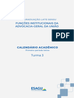 Calendário Acadêmico 2024 - TURMA 3 - 1 Período Letivo 2