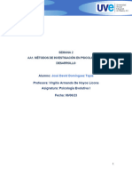 AA 1 - Métodos de Investigación en Psicología Del Desarrollo