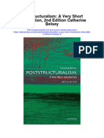 Download Poststructuralism A Very Short Introduction 2Nd Edition Catherine Belsey 2 all chapter