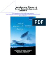 Download Lexical Variation And Change A Distributional Semantic Approach Geeraerts full chapter