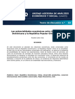 TD No 33 Las Potencialidades Económicas Entre La República Dominicana