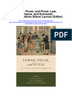Download Power Prose And Purse Law Literature And Economic Transformations Alison Lacroix Editor all chapter