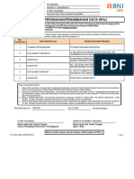 Formulir Perubahan/Penambahan Data Spaj: No. Pertanyaan Data Sebelumnya Diubah/Ditambah Menjadi