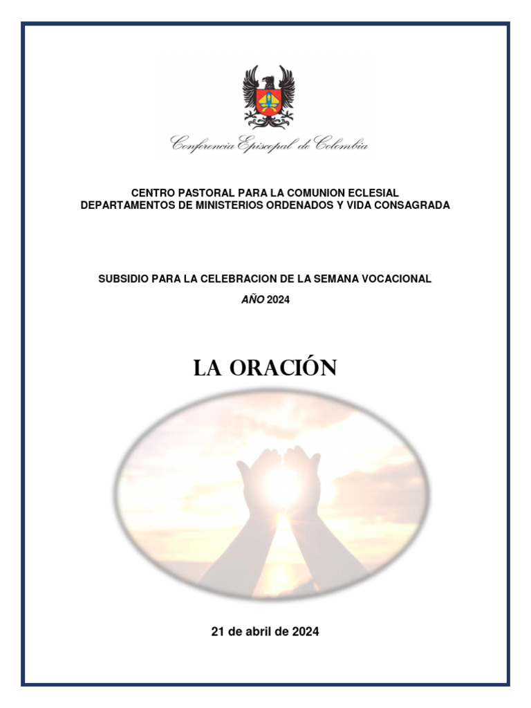 Subsidio para la Semana Vocacional 2024 | PDF | Oración | Jesús