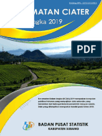 Kecamatan Ciater Dalam Angka 2019