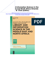Library and Information Science in The Middle East and North Africa Amanda B Click Editor Full Chapter