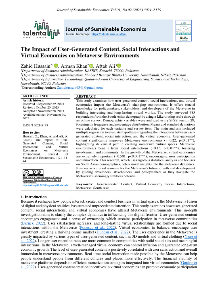 The Impact of User-Generated Content Social Intera | PDF