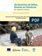Situacin de Derechos de Nios Nias y Jvenes en Honduras