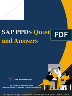 SAP PPDS Interview Questions and Answers - Ambikeya