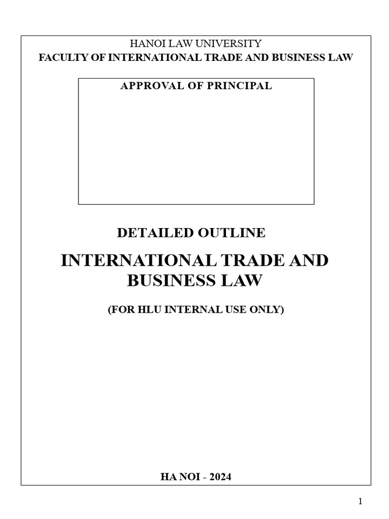 International Trade Law Course Outline | PDF | World Trade Organization ...