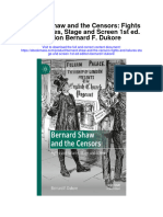 Download Bernard Shaw And The Censors Fights And Failures Stage And Screen 1St Ed Edition Bernard F Dukore full chapter