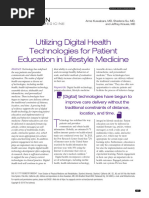 Kuwabara Et Al 2019 Utilizing Digital Health Technologies For Patient Education in Lifestyle Medicine