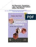 Community Pharmacy Symptoms Diagnosis and Treatment 5Th Edition Edition Paul Rutter Full Chapter