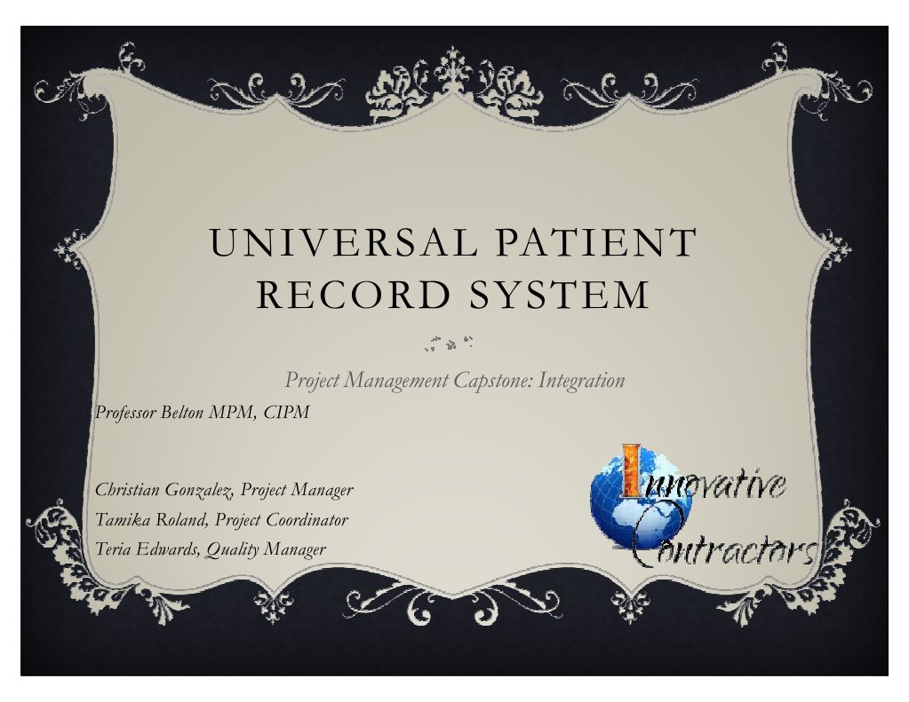 Universal Record System Presentation42 Final | PDF | Health Informatics ...