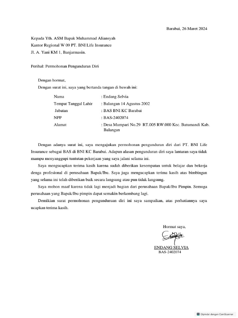 Resign Terminasi | PDF
