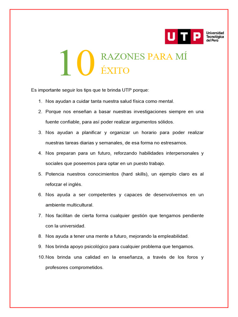 10 Claves para el Éxito Universitario | PDF