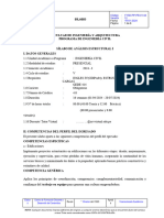 Sílabo Analisis Estructural I