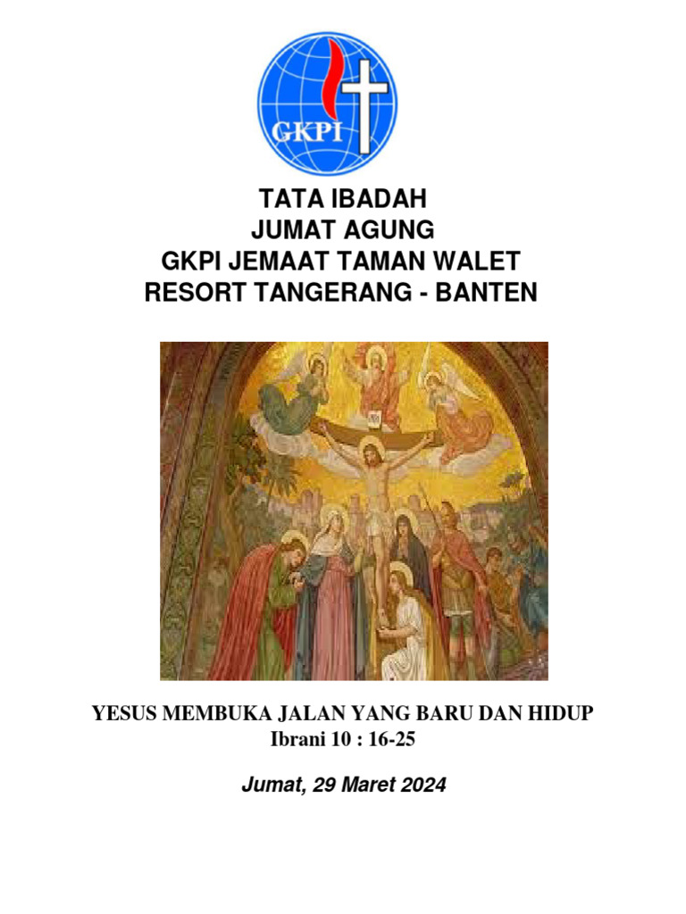 Tata Ibadah Model B JUMAT AGUNG 29 MARET 2024 | PDF | Kajian Bahasa