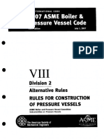 2007asme Boiler & Pressure Vessel Code VIII Division2Alternative Rules - Rules For Contruction of