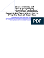 Download Competence Autonomy And Relatedness In The Classroom Understanding Students Motivational Processes Using The Self Determination Theory C K John Wang Woon Chia Liu Ying Hwa Kee Lit Khoon Chia full chapter