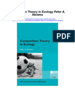Competition Theory in Ecology Peter A Abrams Full Chapter