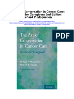 Download The Art Of Conversation In Cancer Care Lessons For Caregivers 2Nd Edition Richard P Mcquellon full chapter