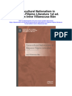 Transcultural Nationalism in Hispano Filipino Literature 1St Ed Edition Irene Villaescusa Illan All Chapter