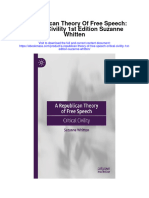A Republican Theory of Free Speech Critical Civility 1St Edition Suzanne Whitten Full Chapter
