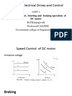 UNIT 1-Lecture 2 Armature voltage control, starting and bracking operation of DC drives